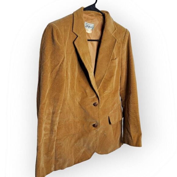 Higbees Vintage 1970s Corduroy Blazer in Tan size 8 - Picture 2 of 7